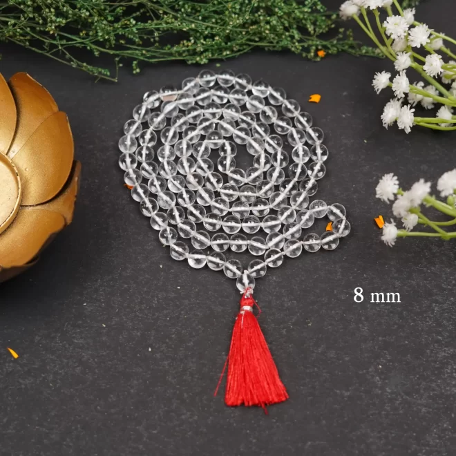 Clear Quartz Mala 8 mm Original