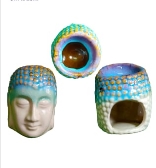 Buddha Head Ceramic Aroma Oil Burner