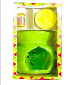 Ceramic Aroma Burner Coming with 1pc Candle & 1pc Aroma Oil
