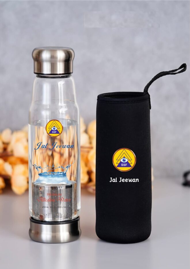 ALKALINE GLASS WATER BOTTLE 450 ML