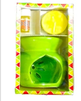 Ceramic Aroma Burner Coming with 1pc Candle & 1pc Aroma Oil